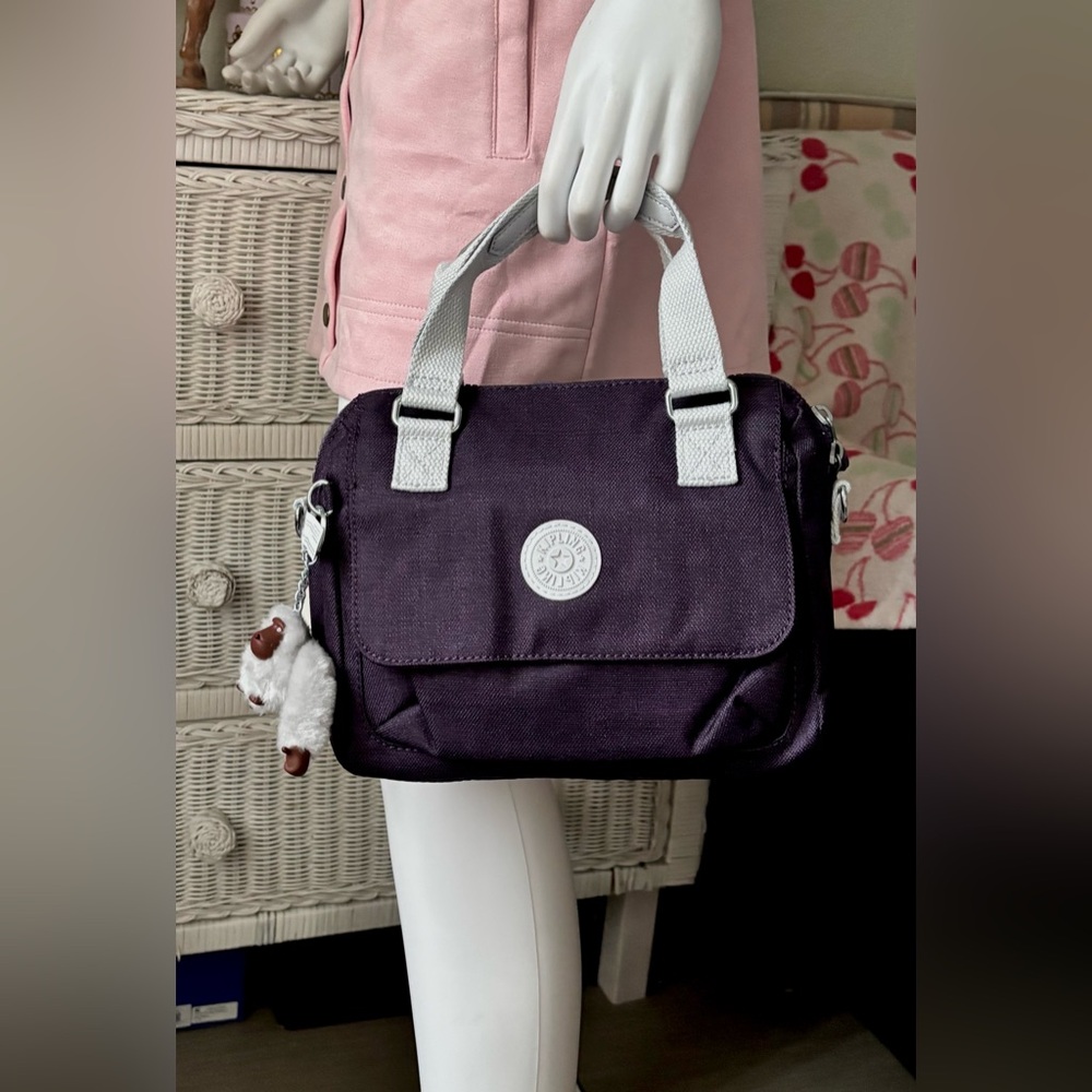 Kipling Zeva Convertible Crossbody Bag Style KI1091 Misty Purple 12”x8.5” NWT